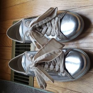 Prada Silver sneakers size 39 1/2